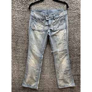 Vintage‎ Diesel Distressed Low Rise Subtle Flare Jeans Womens 26 (29x29) Y2K